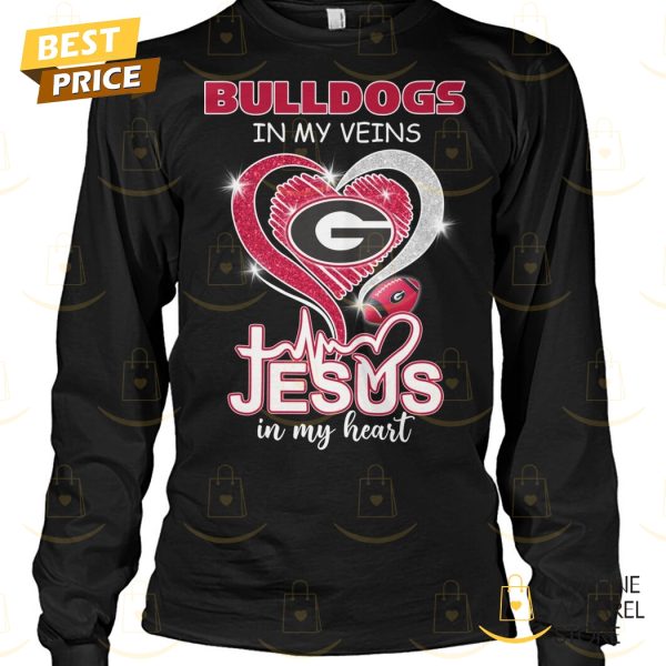 Georgia Bulldogs In My Veins Jesus In My Heart Unisex T-Shirt