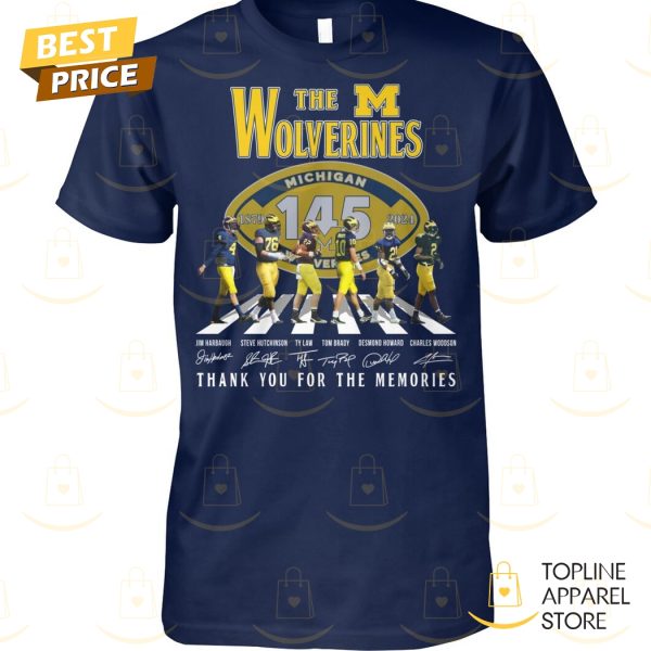 The Michigan Wolverines 1879-2024 145 Years Signature Thank You For The Memories Unisex T-Shirt