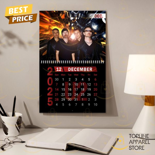 U2 Rock Band New Year 2025 Calendar