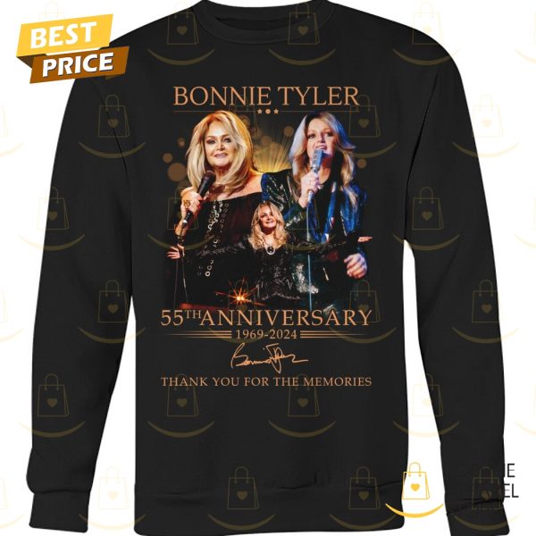 Bonnie Tyler 55th Anniversary 1969-2024 Signature Thank You For The Memories Unisex T-Shirt