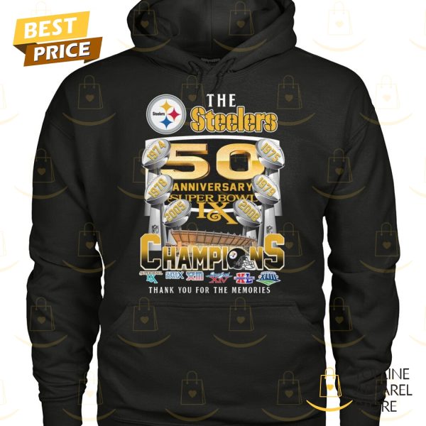 The Pittsburgh Steelers 50 Anniversary Super Bowl Champions Thank You For The Memories Unisex T-Shirt