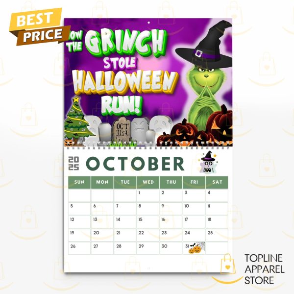 The Grinch Happy New Year 2025 Calendar