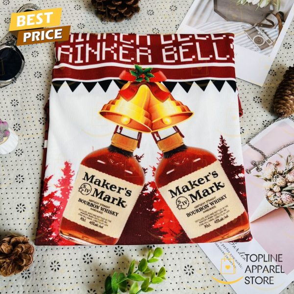 Makers Mark Drinker Bells Drinker Bells Drinking All The Way Ugly Christmas Sweater