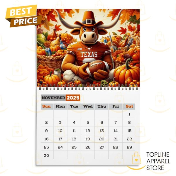 Texas Longhorns Hook Em Horns 2025 Calendar