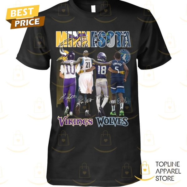 Minnesota Vikings x Minnesota Timberwolves Signature Unisex T-Shirt