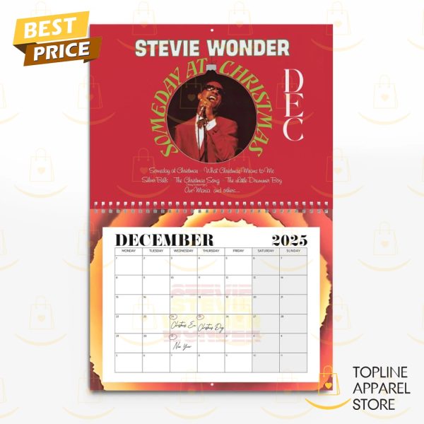 Stevie Wonder American Pop Legend 2025 Calendar