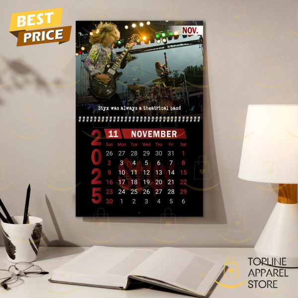 Styx Rock Band Happy New Year 2025 Calendar