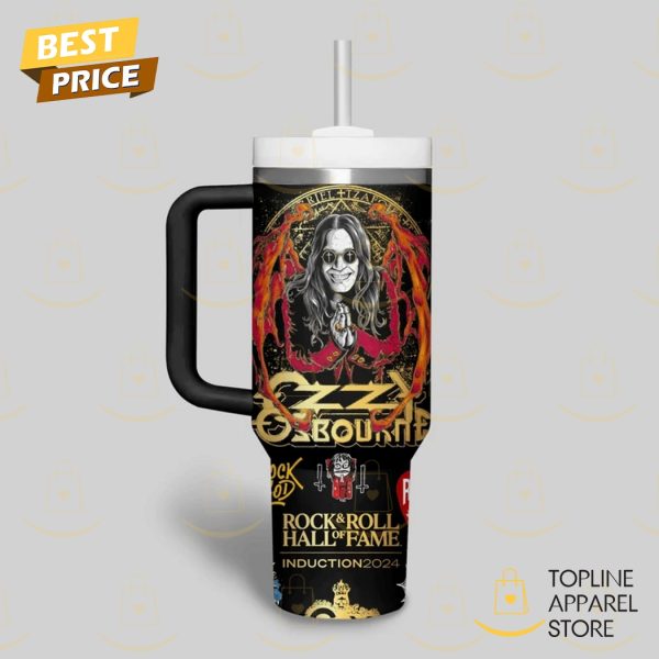 Personalized Ozzy Osbourne Rock & Roll Tumbler With Handle And Straw