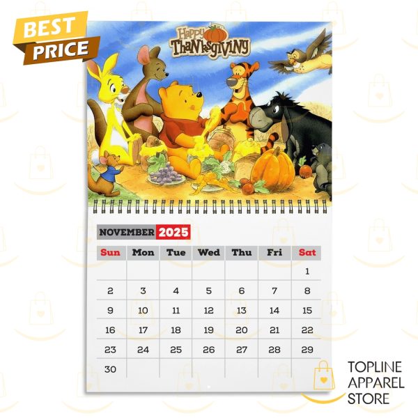 Winnie The Pooh Happy New Year 2025 Calendar