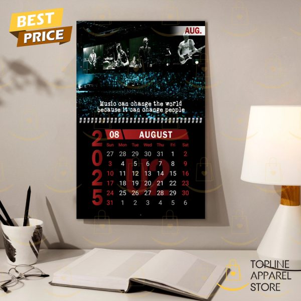 U2 Rock Band New Year 2025 Calendar