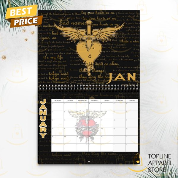 Bon Jovi Happy New Year 2025 Calendar