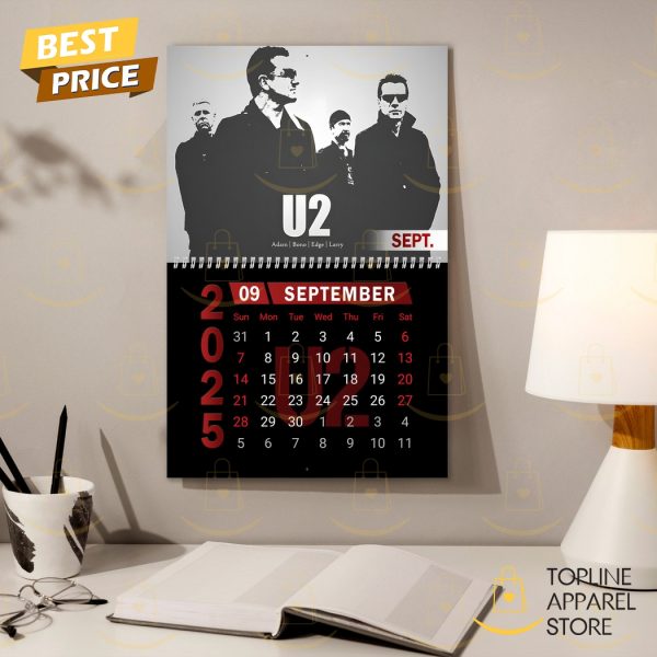 U2 Rock Band New Year 2025 Calendar