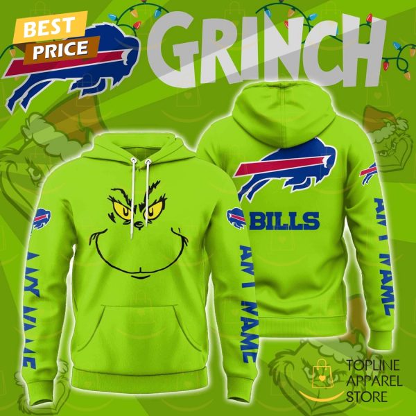 Personalized The Grinch x Buffalo Bills Hoodie – Green