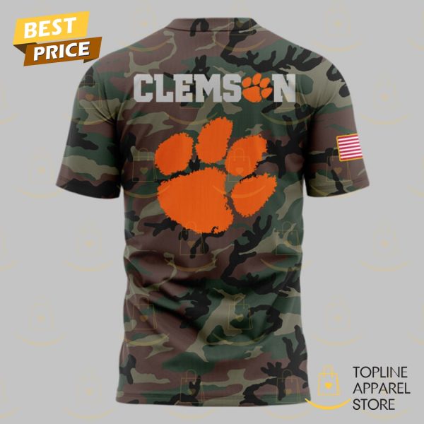 Clemson Tigers Football Military Appreciation 3D T-Shirt