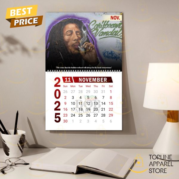 Bob Marley Happy New Year 2025 Calendar