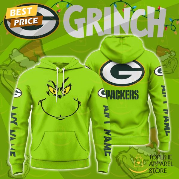 Personalized The Grinch x Green Bay Packers Christmas Gifts Hoodie