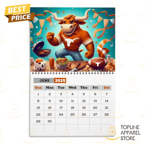 Texas Longhorns Hook Em Horns 2025 Calendar