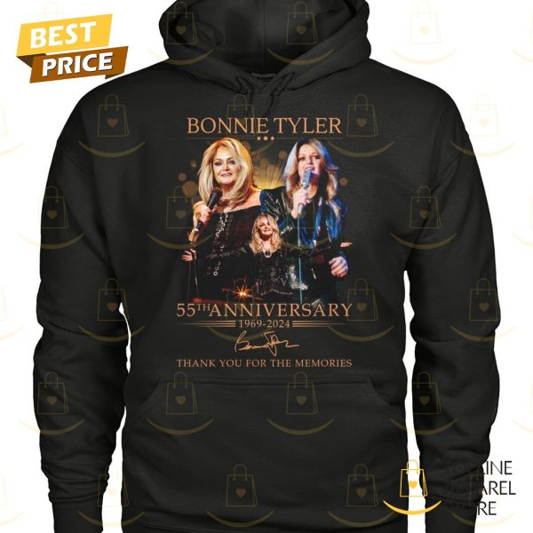 Bonnie Tyler 55th Anniversary 1969-2024 Signature Thank You For The Memories Unisex T-Shirt