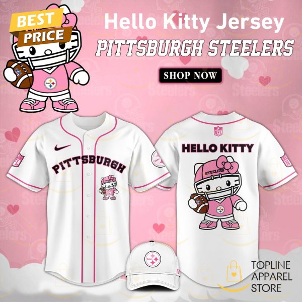 Pittsburgh Steelers X Kitty Pink Baseball Jersey