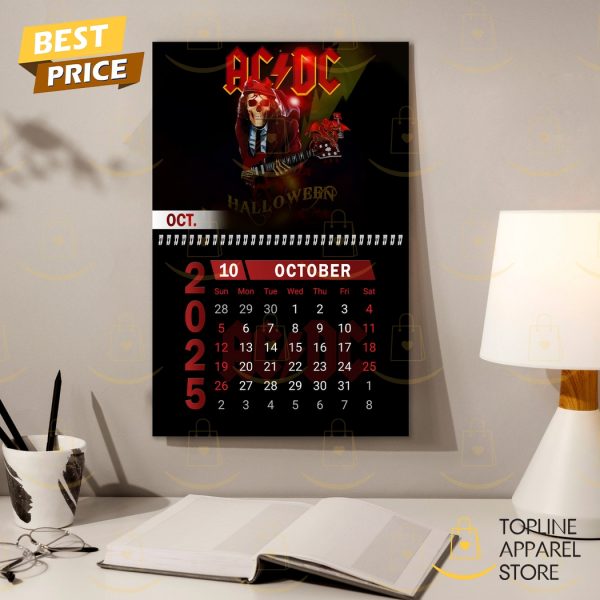 AC DC Happy New Year 2025 Calendar