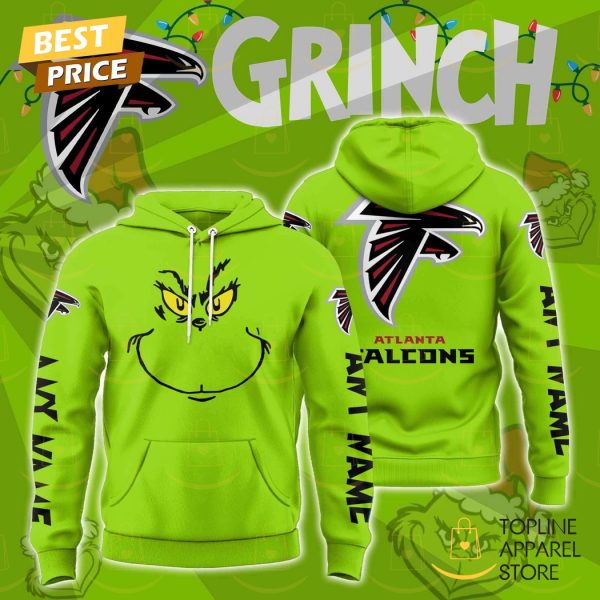 Personalized The Grinch x Atlanta Falcons Christmas Gifts Hoodie