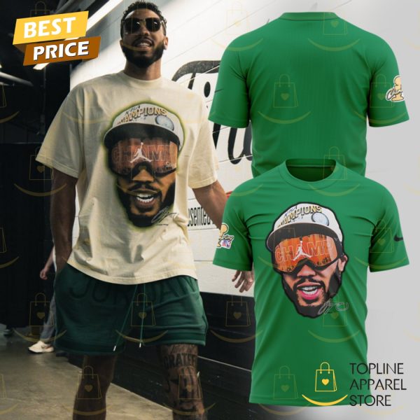 Jayson Tatum Boston Celtics Champions Signature 3D T-Shirt – Green