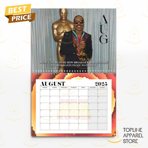 Stevie Wonder American Pop Legend 2025 Calendar