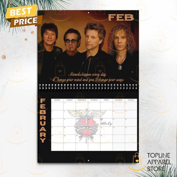 Bon Jovi Happy New Year 2025 Calendar