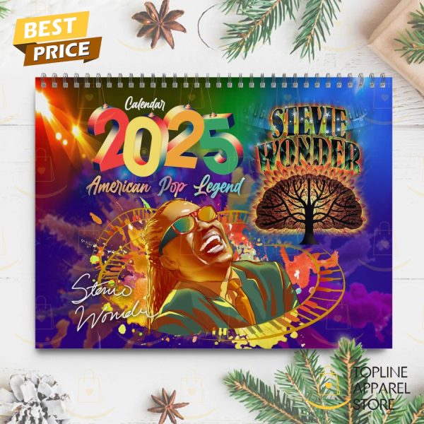 Stevie Wonder American Pop Legend 2025 Calendar