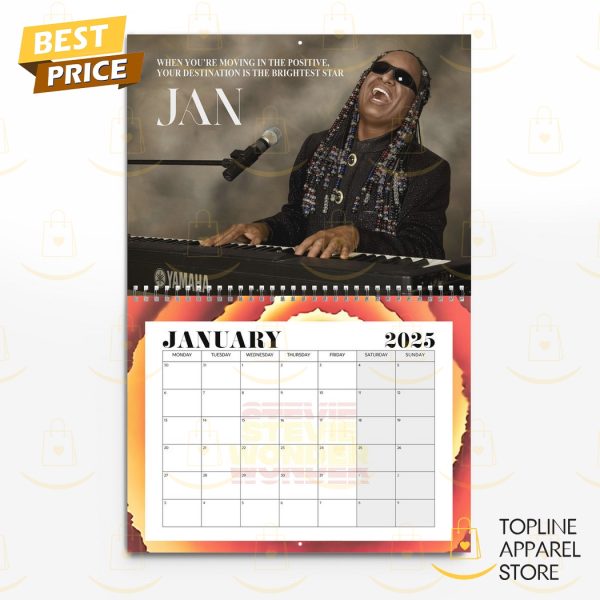 Stevie Wonder American Pop Legend 2025 Calendar