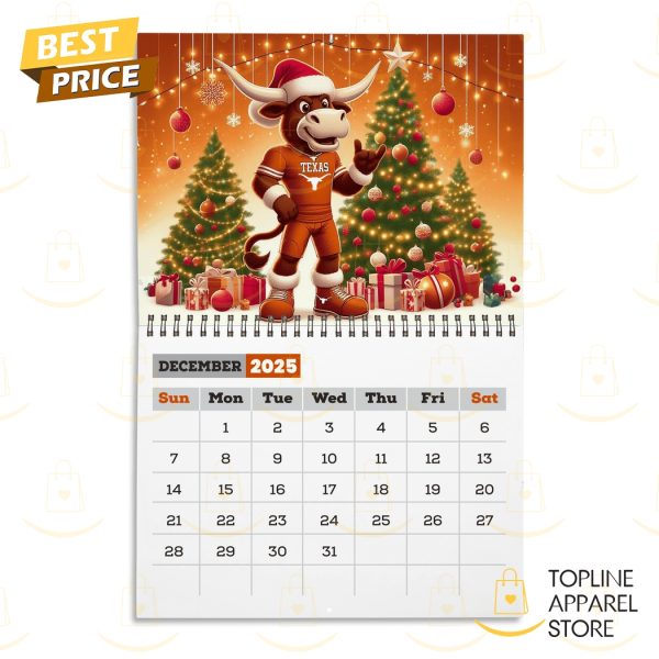 Texas Longhorns Hook Em Horns 2025 Calendar