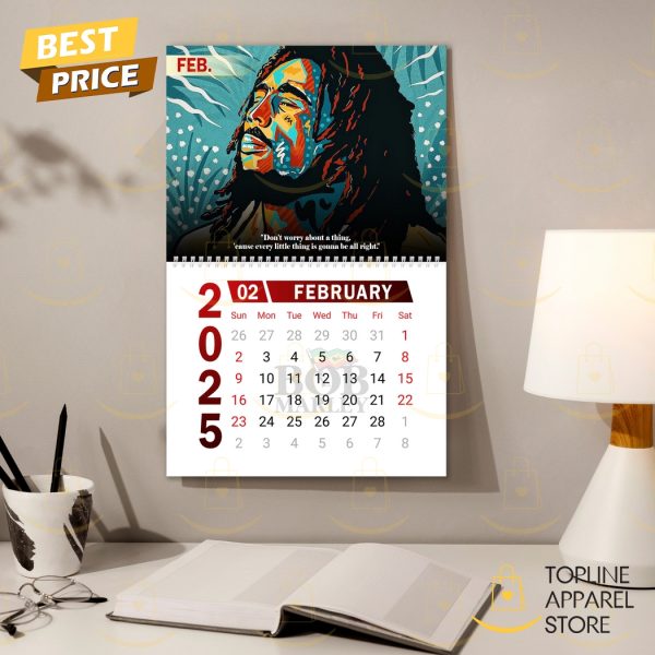 Bob Marley Happy New Year 2025 Calendar