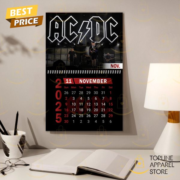 AC DC Happy New Year 2025 Calendar