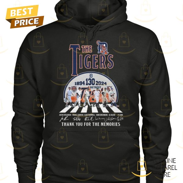 The Detroit Tigers 130 Years 1894-2024 Signature Thank You For The Memories Unisex T-Shirt