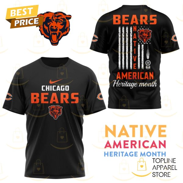 Chicago Bears Native American Heritage Month 3D T-Shirt