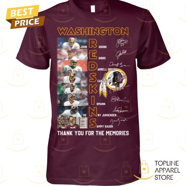 Washington Commanders – Redskins Signature Thank You For The Memories Unisex T-Shirt