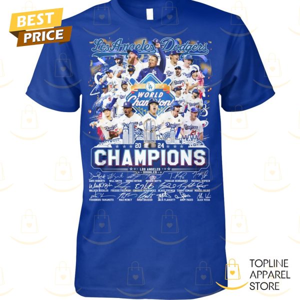 Los Angeles Dodgers 2024 World Series Champions Players Signature Unisex T-Shirt