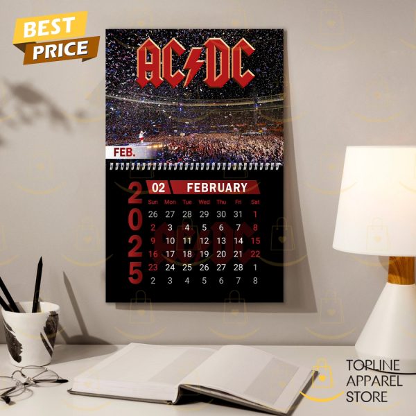 AC DC Happy New Year 2025 Calendar