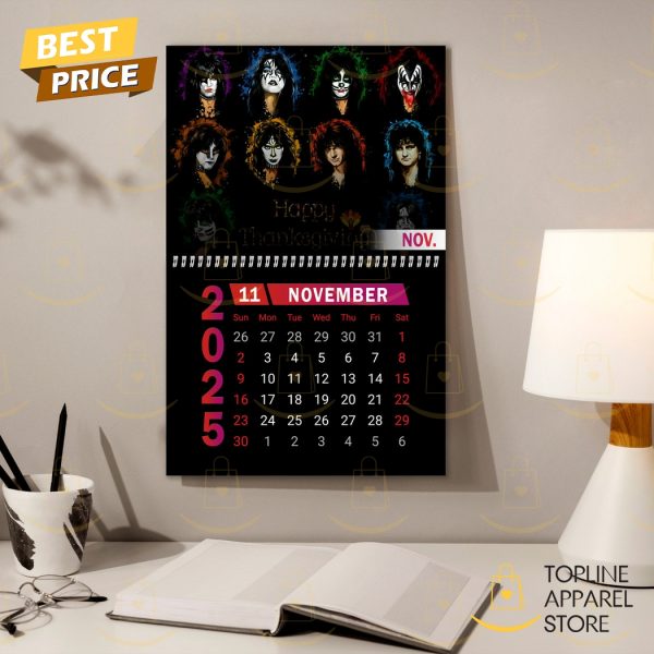 KISS Band Happy New Year 2025 Calendar