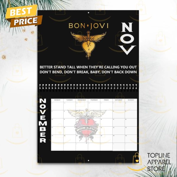 Bon Jovi Happy New Year 2025 Calendar