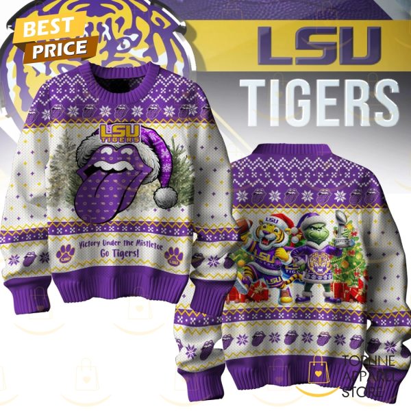 LSU Tigers Victory Under The Mistletoe Go Tigers Sweater