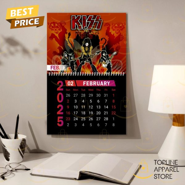 KISS Band Happy New Year 2025 Calendar