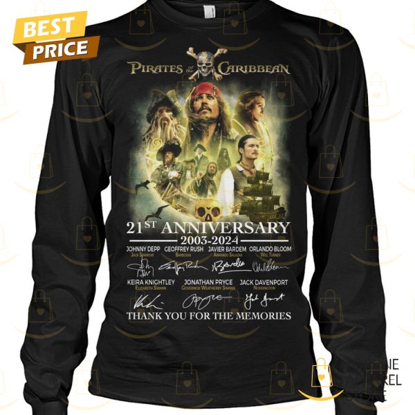 Pirates Of The Caribbean 21st Anniversary 2003-2024 Signature Thank You For The Memories Unisex T-Shirt