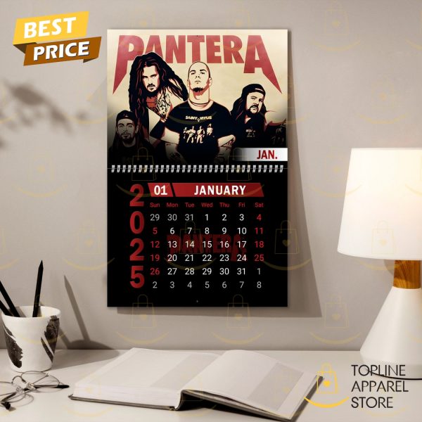 Pantera Band Happy New Year 2025 Calendar