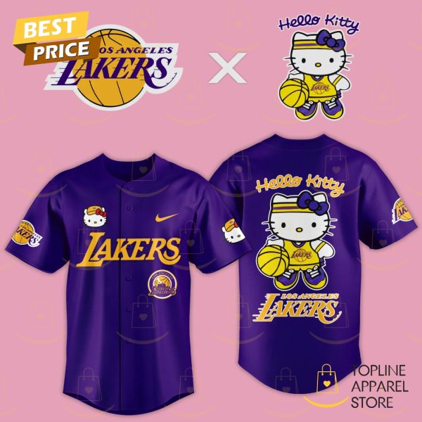 Los Angeles Lakers X Hello Kitty 2024-2025 Baseball Jersey