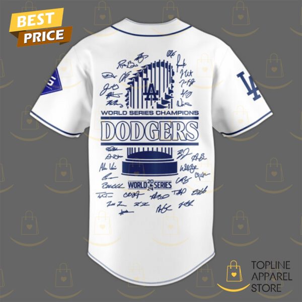 Los Angeles Dodgers World Series Champions 2024 Players Signature Baseball Jersey – White