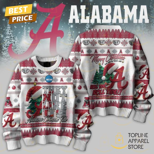 Alabama Crimson Tide They Not Like Us – Merry Christmas Roll Tide Sweater