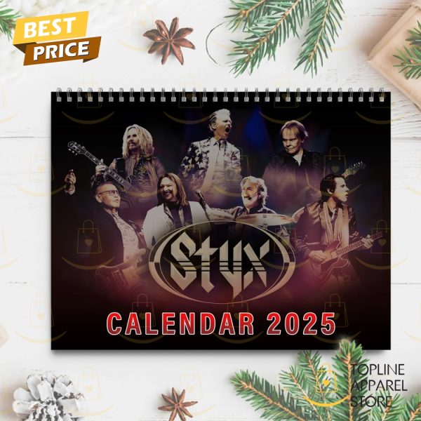 Styx Rock Band Happy New Year 2025 Calendar