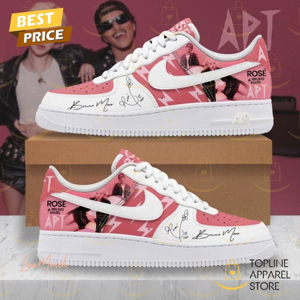 Rose And Bruno Mars APT Siganture Air Force 1