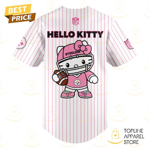 Pittsburgh Steelers X Hello Kitty Pink Baseball Jersey